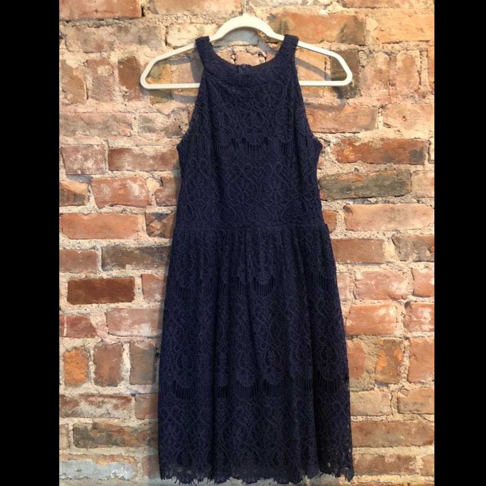 Navy lace dress